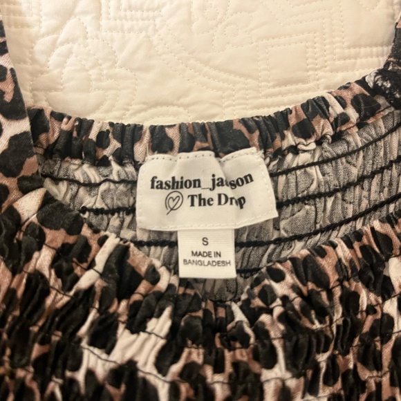 Women's Animal Print Front-Slit Midi Dress - Picture 4 of 6